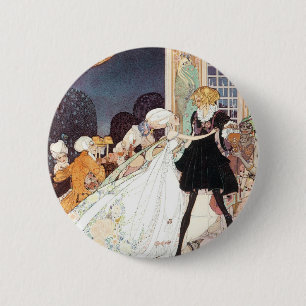 Bóton Redondo 5.08cm Doze Princesas Dançantes Vintage por Kay Nielsen
