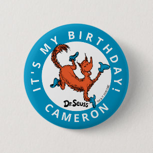 Bóton Redondo 5.08cm Dr. Seuss Character Confetti   ANIVERSÁRIO DE CRIA