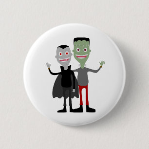 Bóton Redondo 5.08cm Dracula & Frankenstein