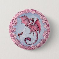 Dragão rosa da Primavera Nature Fantasy Art