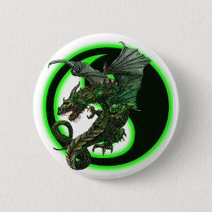 Bóton Redondo 5.08cm Dragon design