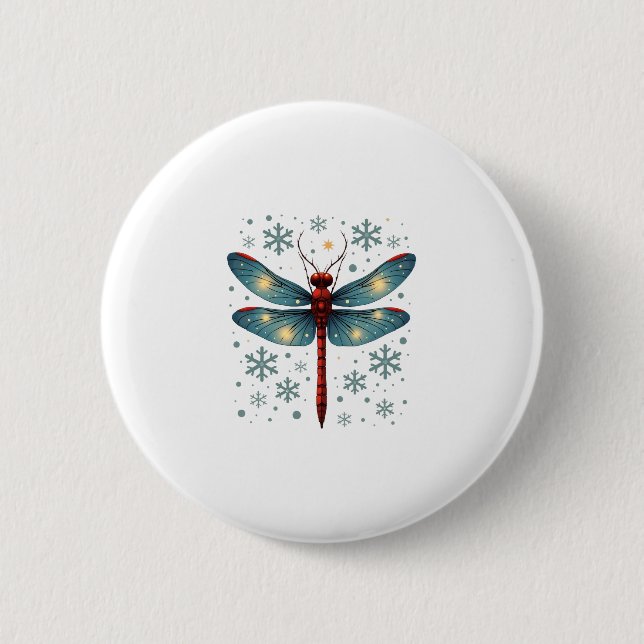 Bóton Redondo 5.08cm Dragonfly festiva (Frente)