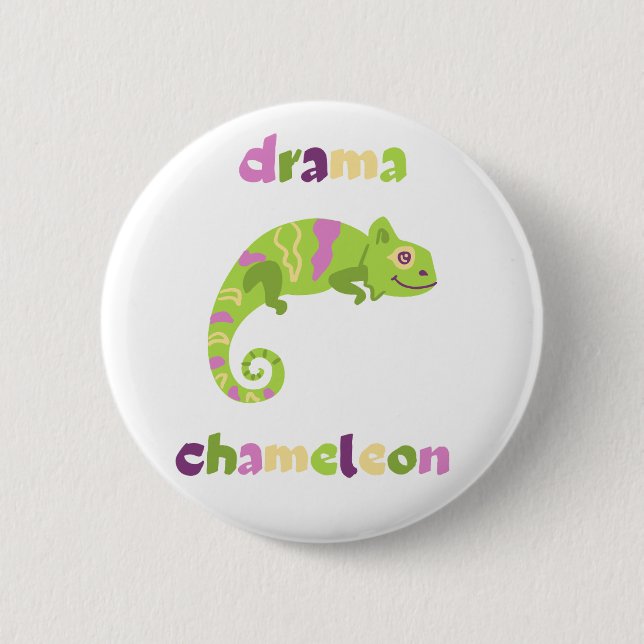 Bóton Redondo 5.08cm Drama Chameleon (Frente)