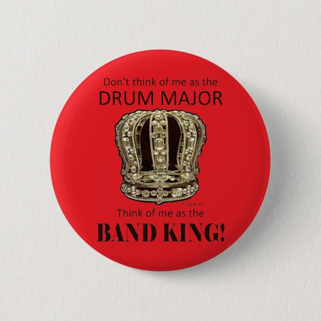 Bóton Redondo 5.08cm Drum Major King (Frente)