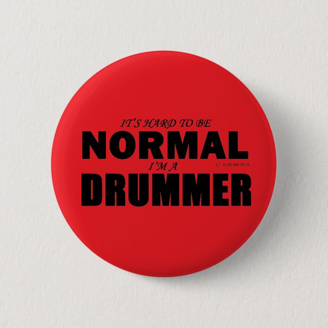 Bóton Redondo 5.08cm Drummer Normal (Frente)