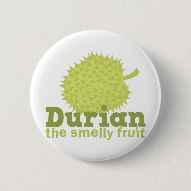 Bóton Redondo 5.08cm Durian a fruta smelly (Frente)