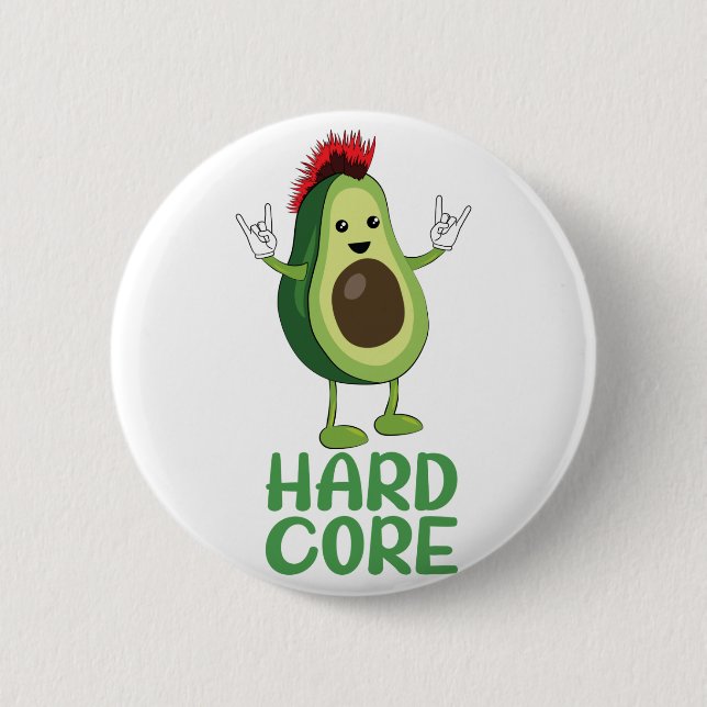 Bóton Redondo 5.08cm Duro Core Avocado Funny (Frente)