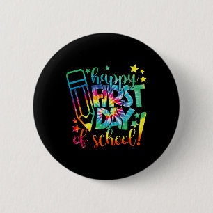 Bóton Redondo 5.08cm Dye Happy First Day School Back To School Teach