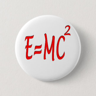 Bóton Redondo 5.08cm E = MC2 (vermelhos)