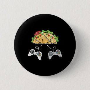 Bóton Redondo 5.08cm E Tacos Cinco De Mayo Videogame Comida Mexicano Ga