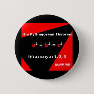 Bóton Redondo 5.08cm É tão fácil quanto 1, 2, botão 3 vermelho