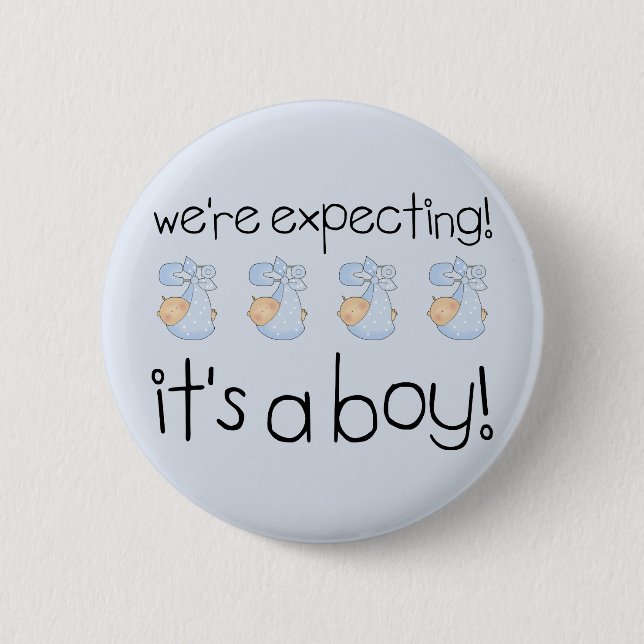 Bóton Redondo 5.08cm É Um Menino (Frente)