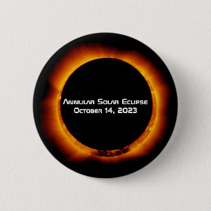 Bóton Redondo 5.08cm Eclipse Solar Anular 2023