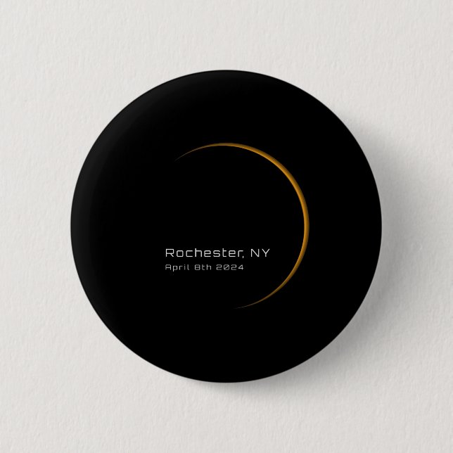 Bóton Redondo 5.08cm Eclipse Solar Total 2024 (Frente)