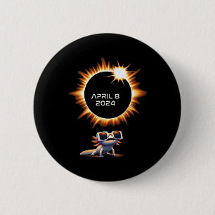 Bóton Redondo 5.08cm Eclipse Solar Total 2024 Axolotl Em Glas Astronômi