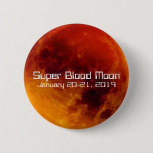 Bóton Redondo 5.08cm Eclipse super 2019 da lua do sangue