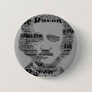 Bóton Redondo 5.08cm Edgar Allan Poe Bottom