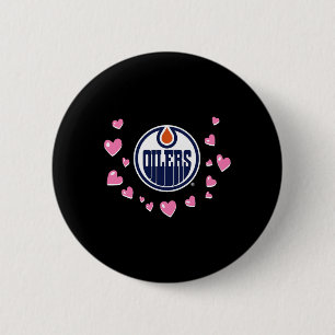 Bóton Redondo 5.08cm Edmonton Oilers Amor de São Valentim Nhl Licenciad