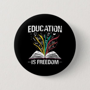 Bóton Redondo 5.08cm Educação da História Negra É Livros Liberdade Hist