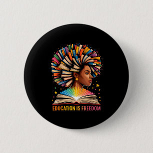Bóton Redondo 5.08cm Educação de História Negra É Dom Livros História N