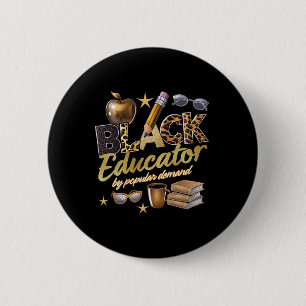Bóton Redondo 5.08cm Educador negro por demanda popular história negra
