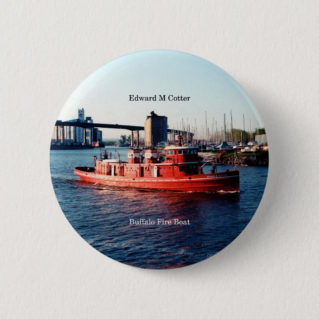 Bóton Redondo 5.08cm Edward M. Botão Cotter (Frente)