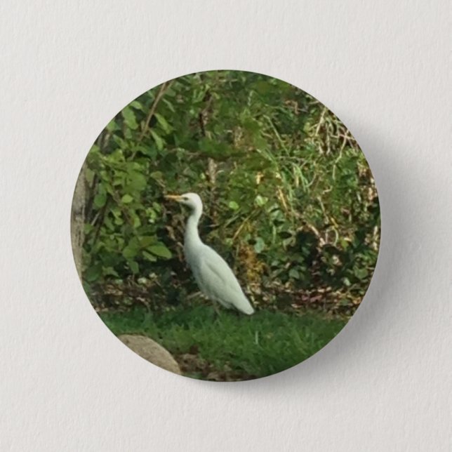 Bóton Redondo 5.08cm Egret Branco (Frente)