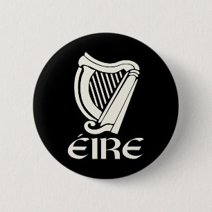 Bóton Redondo 5.08cm Eire Gaelic Ireland Eireann Irish Pride Harp Rua P