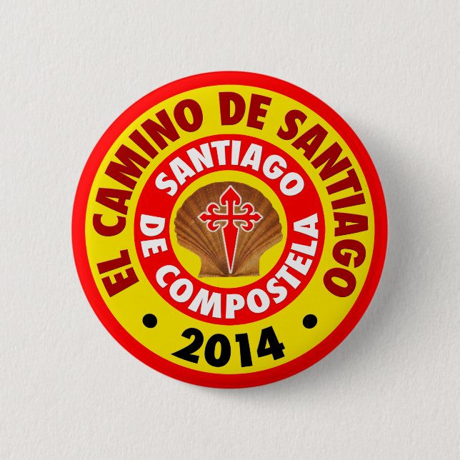 Bóton Redondo 5.08cm EL Camino de Santiago 2014 (Frente)