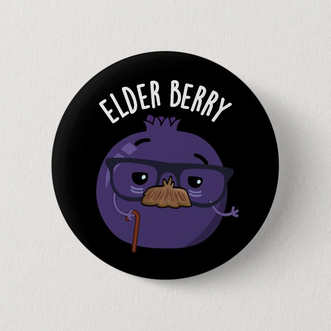 Bóton Redondo 5.08cm Elder berry Funny Berry Pun (Frente)