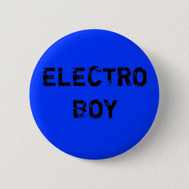 Bóton Redondo 5.08cm Electro botão do menino (Frente)
