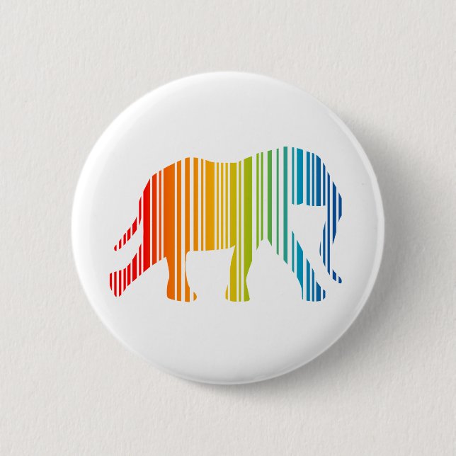 Bóton Redondo 5.08cm Elefante com código de Bar de cor (Frente)