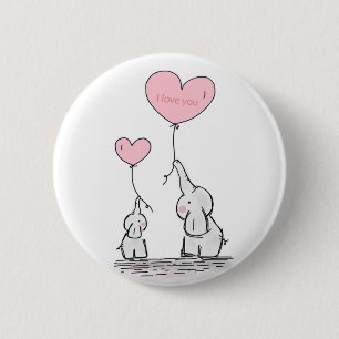 Bóton Redondo 5.08cm Elefante doce Trendy