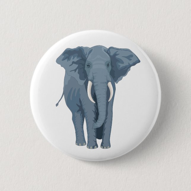 Bóton Redondo 5.08cm Elefante majestoso (Frente)