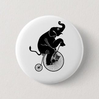 Bóton Redondo 5.08cm Elefante que monta uma bicicleta