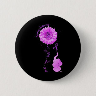 Bóton Redondo 5.08cm Elefante Sunflower Faith Esperança Luta Contra Sob