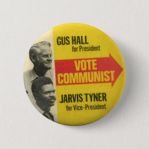 Bóton Redondo 5.08cm Eleição 1976 - GUS Salão/botão de CPUSA de Jar