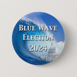 Bóton Redondo 5.08cm Eleição da Onda Azul 2024