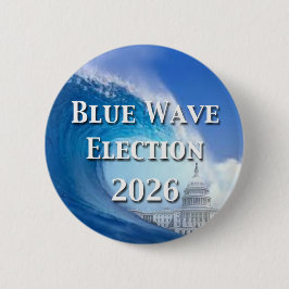 Bóton Redondo 5.08cm Eleição da Onda Azul 2026
