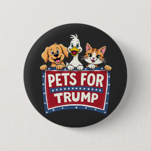 Bóton Redondo 5.08cm Eleição De Cães De Mága Para Trump Cats