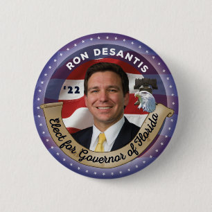 Bóton Redondo 5.08cm Eleições Ron DeSantis para o Governador da Flórida