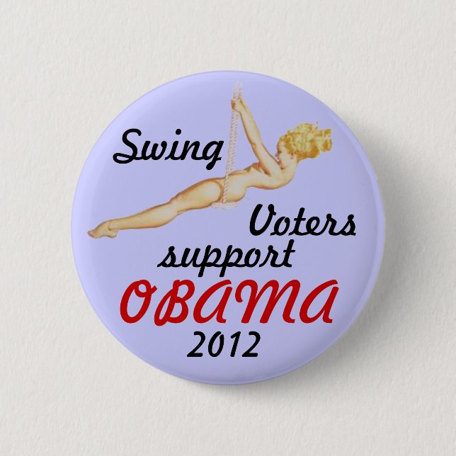 Bóton Redondo 5.08cm Eleitor de balanço para Obama 2012 (Frente)