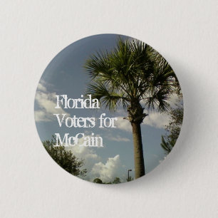 Bóton Redondo 5.08cm Eleitores de Florida para McCain