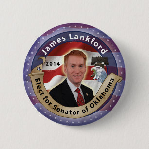 Bóton Redondo 5.08cm Eleja James Lankford para o senador de Oklahoma