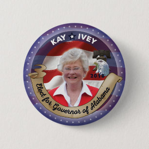 Bóton Redondo 5.08cm Eleja Kay Ivey para o governador de Alabama - 2018