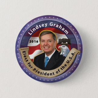 Bóton Redondo 5.08cm Eleja Lindsey Graham para o presidente 2016