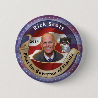 Bóton Redondo 5.08cm Eleja o rick Scott para o governador de Florida -