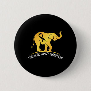 Bóton Redondo 5.08cm Elephant Chilhood Cancer Awarness Guerreiro da Fit