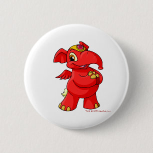Bóton Redondo 5.08cm Elephante vermelho alegre