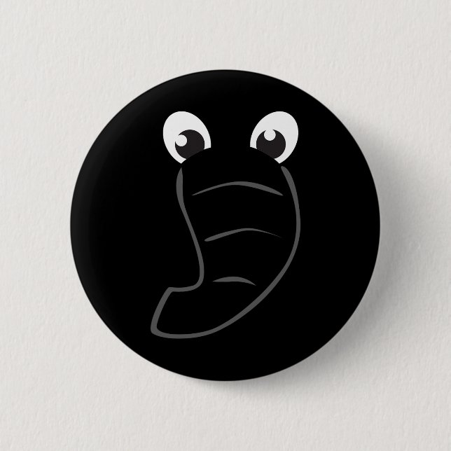 Bóton Redondo 5.08cm Elephon Face Cute Kids Halloween Costume Animal G (Frente)